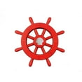 thumbnail image 1 of Handcrafted Decor New-Red-SW-12-Seashell Red Decorative Ship Wheel with Seashell, 12 in., 1 of 1