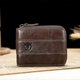 thumbnail image 4 of Leather Bifold Zipper Wallet for Men Travel Purse Pouch Gift, 4 of 4