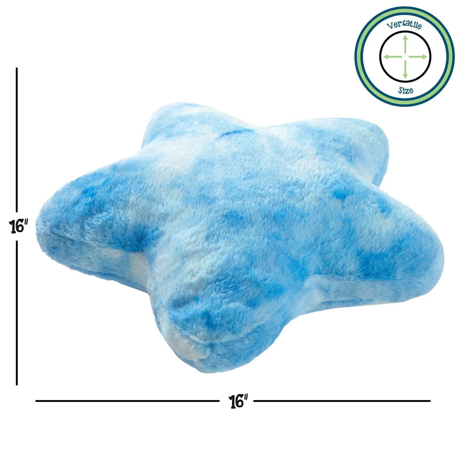 Your Zone Star Decorative Pillow for Kids, Blue, Spot-Clean, 16" H