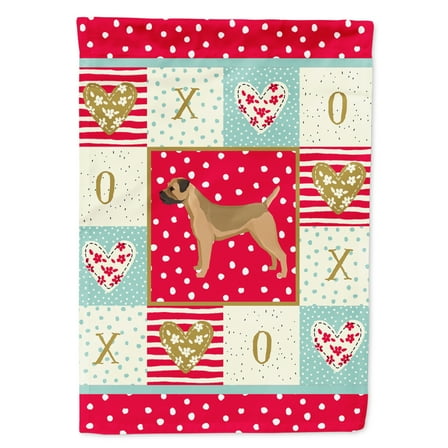 Carolines Treasures CK5913GF Border Terrier Love Flag Garden Size Small multicolor