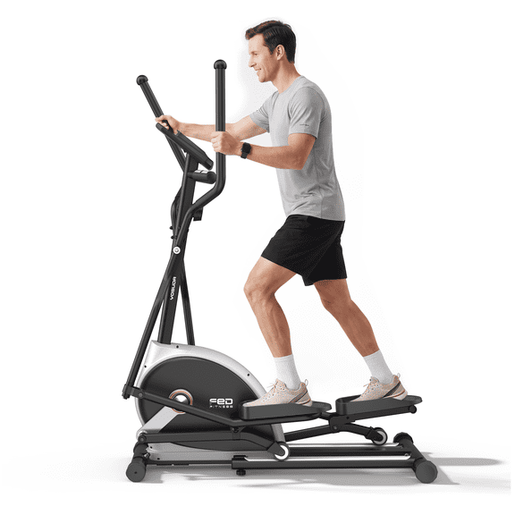 FED-YOSUDA 16" Stride Magnetic Front-Drive Elliptical Machine for Home, 12 Incline, 16-Level Resistance, 500 LBS Capacity, Bluetooth APP & LCD Monitor, Ultra-Quiet Exercise Equipment