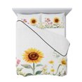 thumbnail image 7 of Sunflower Twin Size Down Alternative Comforter, Lightweight Comforter Quilt Bedding Set with Pillow Shams Yellow Summer Botanical Country All Seasons Bed Comforter Duvet Insert 68"x86", 7 of 7