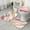 Pink Gold Marble, variant on Pink Gold Marble Pattern Bathroom Rugs Sets 3 Piece,Toilet Cover Set,Absorbent Non Slip Bathroom Mats Sets with U-Shaped Contour Rug Toilet Rug Set