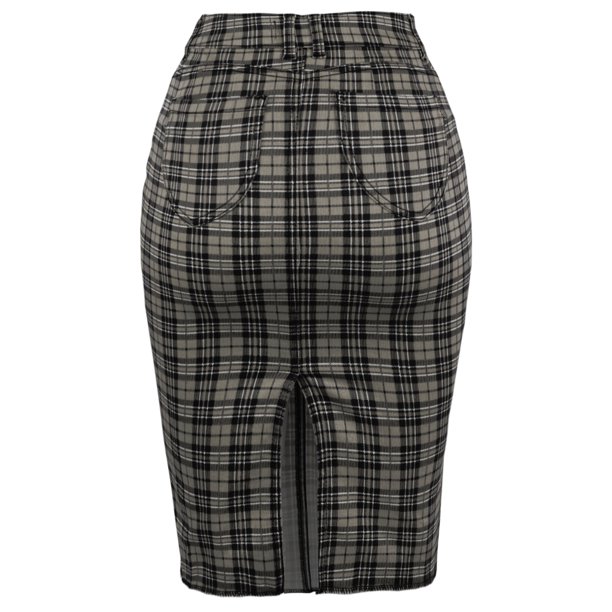 A2Y Women's Slim Fit Rayon Knee Length Back Slit Denim Jean Pencil