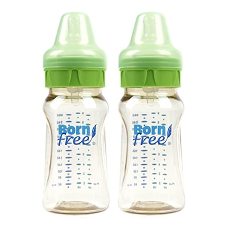 Born Free Twin Pack Wide Neck Bottles, 9-Ounce