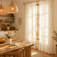 Living Room Curta90 Inch Length Withrame Semi Sheer Boho Farmhouse ...
