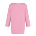 thumbnail image 6 of felwors 3/4 Length Sleeve Womens Tops Dressy Casual V-Neck Puff Sleeve Blouses Business Work Tunic Shirt S-XXL (Pink, S), 6 of 7