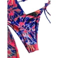 thumbnail image 5 of Women's Printed Triangle Halter Bikini Bathing Suit with Cover Up 3 Piece Swimsuits, 5 of 6