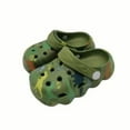 thumbnail image 4 of WRTFVZA Kids Dinosaur Garden Shoes Cute Cartoon Sandals Clogs Toddler Beach Pool Water Shoes Summer Slides for Boys Girls 8-8.5 Years #Green, 4 of 4