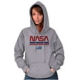 thumbnail image 3 of NASA Retro Worm Logo American Flag Hoodie Sweatshirt Women Men Brisco Brands S, 3 of 6