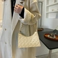 thumbnail image 5 of Nuevo bolso de mano tipo baguette de cuero artificial con contraste de diamantes y un solo hombro debajo del brazo, 5 of 5