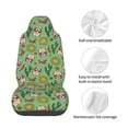 thumbnail image 4 of Wukai Vintage Sugar Skull Full Set Car Seat Covers with Soft Padding Universal Auto Front Seats Protector and Cushion Mat, 4 of 5