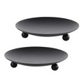 thumbnail image 1 of Portavelas con placa de hierro negro, plato decorativo para vela de pilar de hierro, juego de 2, 4,37 pulgadas de profundidad x 0,78 pulgadas de alto, soporte para vela de pedestal, 1 of 5
