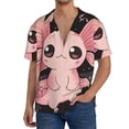 thumbnail image 1 of Fotbe Cute Axolotl Sakura Blossoms B Camisa Estampada de Manga Corta para Hombre, Casual de Verano, Estilo Playero, Sin Arrugas-Large, 1 of 5