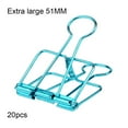 thumbnail image 3 of kurtrusly 20 Pieces Metal Paper Clip Electroplated Solid Color Replacement Home School Examination Papers Clips Accessories Blue 51mm, 3 of 9