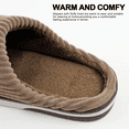 thumbnail image 4 of Fuzzy Slippers for Women Men Memory Foam Winter House Shoes, Tekcoo Slip-On Indoor Comfy Men's Slippers with Non-Slip Sole (Brown, Size 9-10), 4 of 10