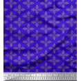 thumbnail image 1 of Soimoi Blue polyester Crepe Fabric Artistic Flower Damask Printed Fabric 1 Yard 52 Inch Wide, 1 of 3
