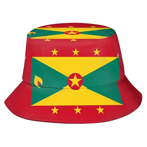 Flag Bucket Hat with Lightweight Design, Unisex Sun Shield Cap, Packable Outdoor Travel Headwear
