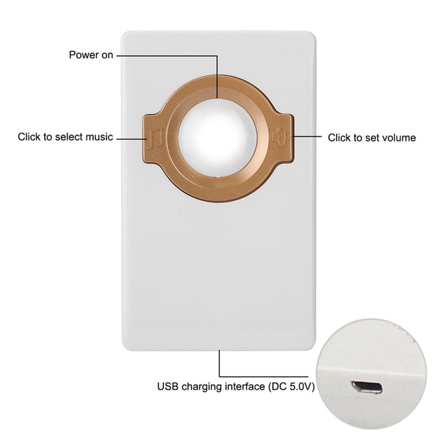 EE. UU. Enchip 100-240V, Timbre inalámbrico establecido instalación ráspida receptor de emisión de alta frecuencia de abs