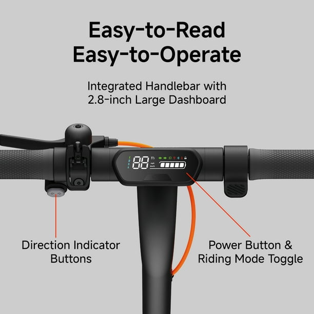 Segway E2 Pro Electric Scooter, 18.6 mph Max Speed, 21.7 Miles Max