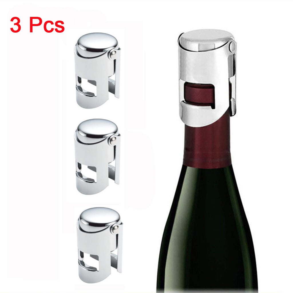Stainless Steel Bottle Opener Stopper Plug Champagne Wine Beer Sealer Bar Tool w 