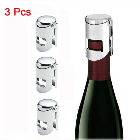

jiacuix 3Pcs Stainless Steel Champagne Stopper Sparkling Wine Bottle Plug Sealer