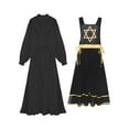 thumbnail image 3 of Kaerm Women Liturgical Praise Dance Outfits 2pcs Worship Spiritual Modern Lyrical Dance Dress Black M, 3 of 6