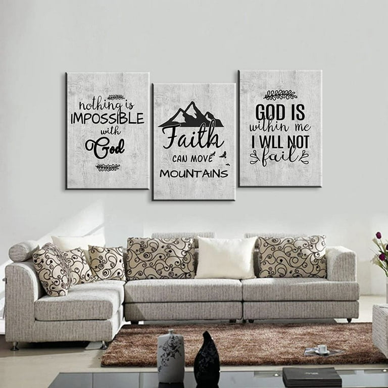 Bible Verses Wall Decor Jesus Wall Art Nothing Is Impossible with God Christian Wall Art Religious Wall Decor Bible Verses Wall Art God Wall Decor for