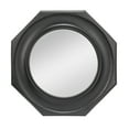 thumbnail image 3 of Creative Co-Op Hexagonal Carved Wood Framed Wall Mirror, Black, 3 of 8