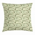 thumbnail image 1 of Apple Throw Pillow Cushion Cover, Vintage Style Abstract Composition with Apples Leaves Flowers Grunge Look, Decorative Square Accent Pillow Case, 16 X 16 Inches, Olive Green Pale Green, by Ambesonne, 1 of 2