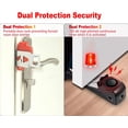 thumbnail image 2 of xianyou-Portable Door Lock & Door Stop Alarm,Dual Protection Security Door Kit,Door ​Security Devices Pocket Door Stopper Self Defensey Tools for Hotel Travel Home Apartment House, 2 of 4