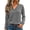 Gray, variant on Women's Wrap V Neck Ribbed Knit Top Long Sleeve Crisscross Surplice Neck Soft Stretchy Pullover Casual Fall Winter Sweater White
