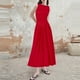 thumbnail image 1 of WILLBEST Vestidos De Mujer Vestido Casual Sin Mangas De Color Sólido Para Mujer Vestido Midi De Verano Con Cintura Ajustada A La Moda, 1 of 3