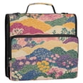 thumbnail image 5 of FORMRS Zipper Binder with Shoulder Strap 2-inch Ring 500 Sheet Capacity File Bag, Green Floral Wave, 5 of 5