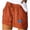 Orange, variant on Women's Plus Size High Waisted Butterfly Embroidery Shorts Elastic Tie Waist with Pockets Casual Summer Shorts