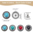 thumbnail image 3 of 24 Sets Metal Eye Decorative Buckle 4 Colors Round Conchos Unique Decorative Buckle, 3 of 7