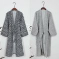 thumbnail image 2 of Men's Japanese Classic Bathrobe Kimono Yukata Traditional Gown Nightwear Robe, 2 of 7