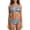 Sky Blue, variant on Sparkling Metallic Bikini Set Women Triangle Halter Thong Bikini Sets Sparkling Halterneck Bathing Suit Ladies Two Sides Tie Bikini Buttoms Spaghetti Strap Swimsuits Brazilian Swimwear L