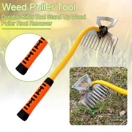 Uehgn Weed Puller Tool Sharp Polished High Impact Resistant Labor-saving Smooth Surface Loosening Hollow Household Vegetable Garden Shovel Garden Tool