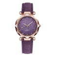 thumbnail image 1 of Reloj de cuarzo para mujer, relojes para mujer, relojes para mujer, conjunto de pulsera con flores, reloj de pulsera para mujer, reloj de cuarzo casual de cuero., 1 of 3
