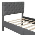 Modern Upholstered Platform Twin Bed Frame, Heavy Duty Twin Bed Frame