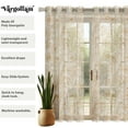 thumbnail image 5 of Vargottam Botanical Pattern Sheer Curtains for Short Windows - Set of 2 Panels, 63", Grommet Top, Printed Georgette, Light Filtering Drapes for Kitchen or Bedroom, 5 of 9