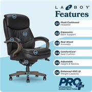 La-Z-Boy LZB48961A Big & Tall Wood Executive Chair, Black