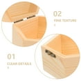 thumbnail image 2 of MRLESS Small Wooden Storage Box with Lid for Jewelry, DIY Crafting, Unpainted Vintage Keepsake and Handmade Project Box, 2 of 8