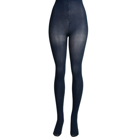 

Opaque Plus Size Tights for Women Comfortable and Footed by Lissele Dark Navy 5X