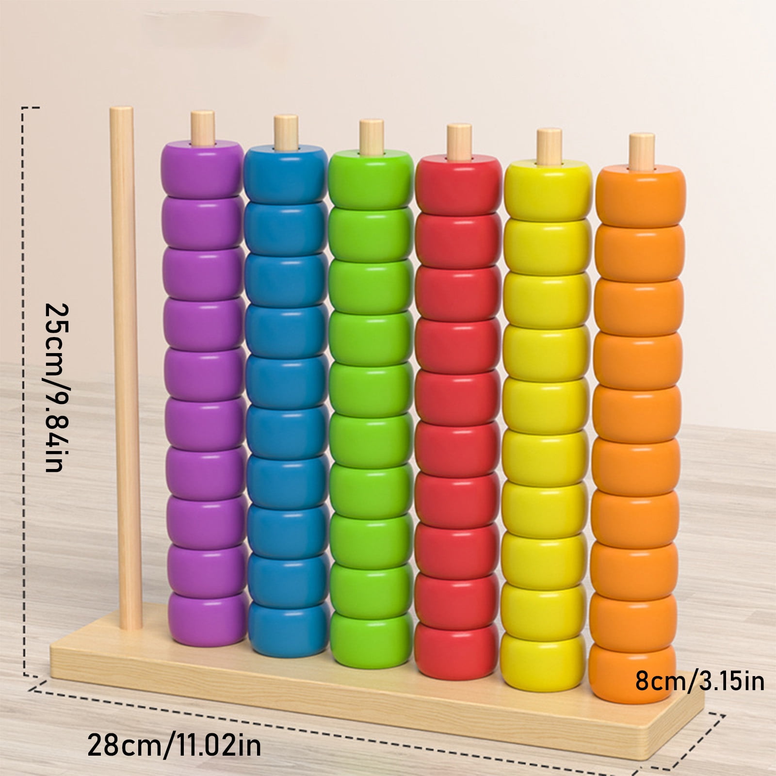 Color Stack Challenge, Color Match Challenge Game, Mini 3D Printed Family Board Game, 2-4 Players, Travel-Friendly Party Game for Game Night