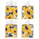 thumbnail image 2 of Balery Blue Striped Sunflower Porta Pañuelos de Cuero con Estampado – Funda Moderna Cuadrada para Caja de Pañuelos, Dispensador 5x5x5'', 2 of 7