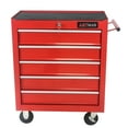 thumbnail image 3 of 5-Drawer Rolling Tool Chest on Wheels, 24-inch Tool Storage Cabinet with Locking System for Garage Workshop Warehouse Repair Shop, Red, 3 of 7