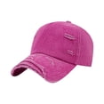 thumbnail image 2 of Unisex Vintage Hat for Men and Women Distressed Baseball Cap Dad Hats Adjustable Washed Mens Plain Caps Hot Pink One Size, 2 of 3