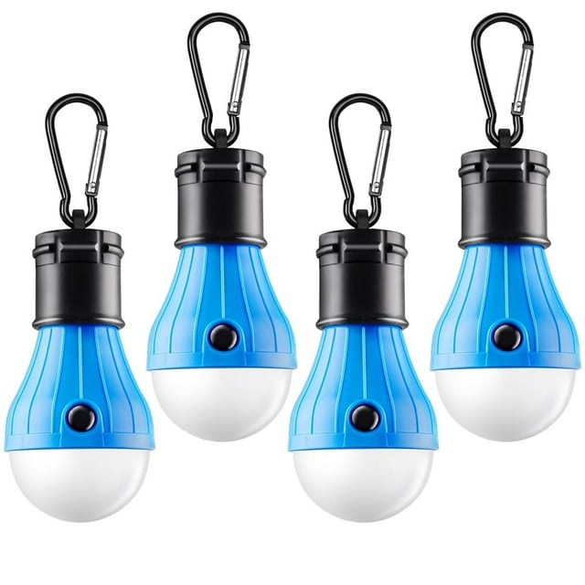 Lámpara LED para Tienda FLY2SKY Portátil Azul 4 Unidades para Camping
